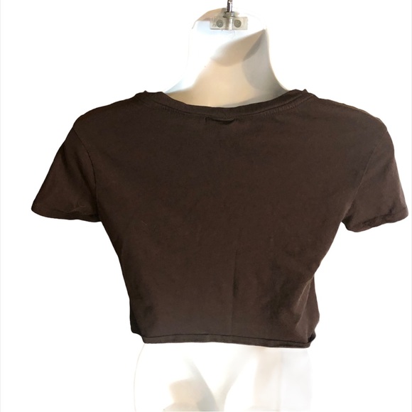 H&M Brown Tee with Knot Detail Size Small - Picture 3 of 6